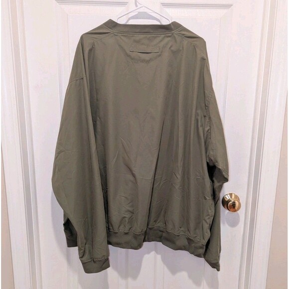 Duluth Trading Men's Size 3X Olive V neck Windshirt Windbreaker Jacket Pullover - Picture 2 of 5